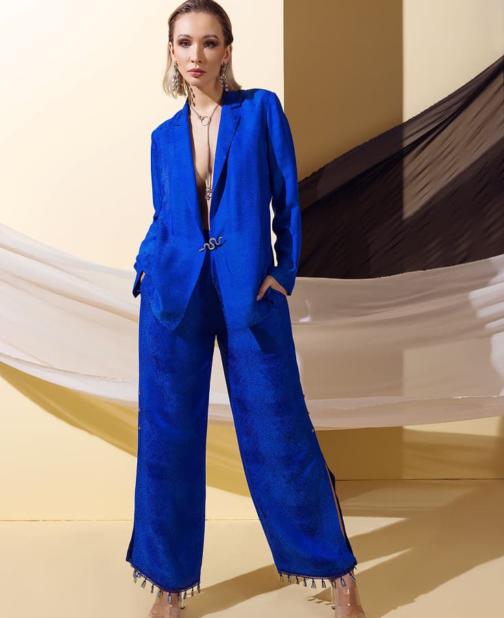 Silk-Viscose-Jacquard-Jacquard-Casual-Jacket-625020-Ocean-Blue