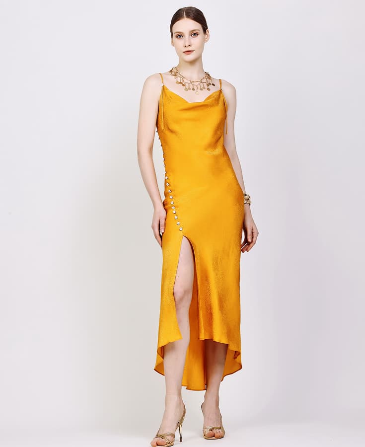 Silk-Viscose-Jacquard-Dress-Mila-Jacquard-Slip-Dress-615004-Passion-Orange