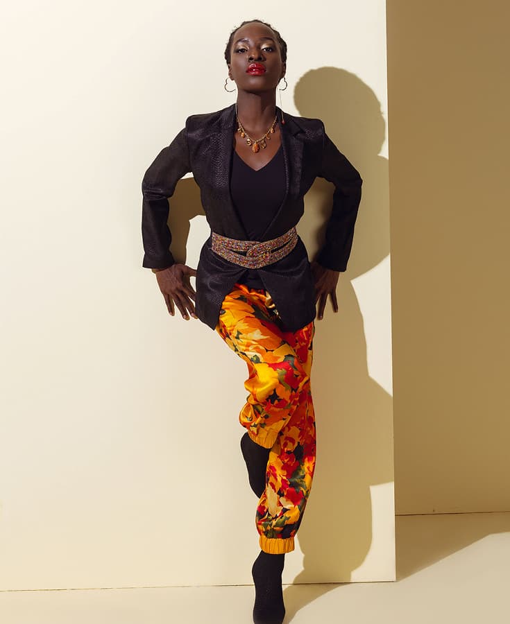 Silk-Printed-Summer-Garden-Trouser-621010-Summer Garden-Model