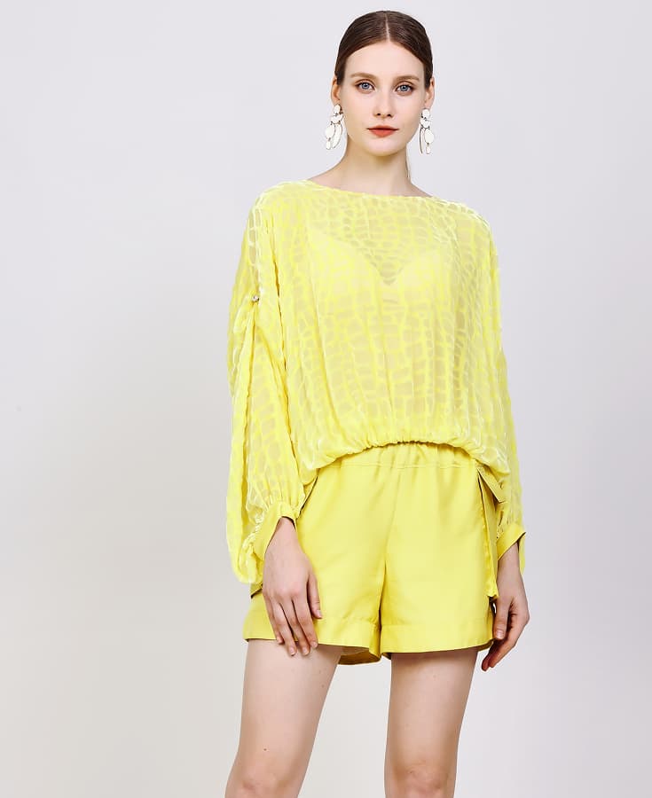 Silk-Burnout-Velvet-Layla-Burnout-Velvet-Top-617014-Electric-Yellow